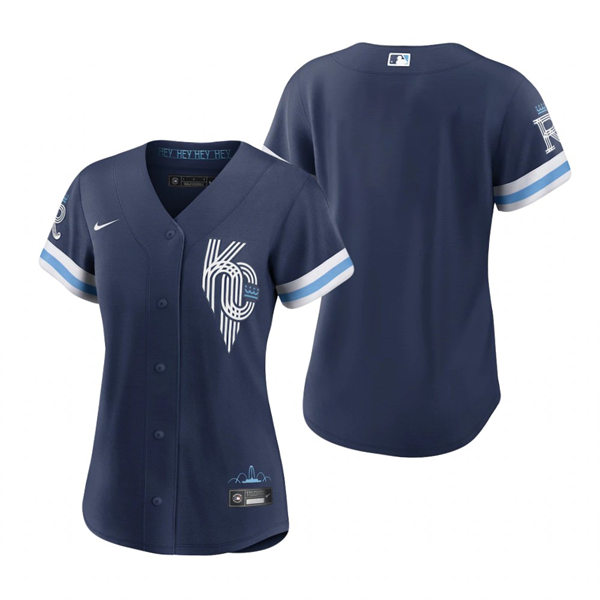 Women's Kansas City Royals Blank Navy 2022 City Connect Replica Jersey