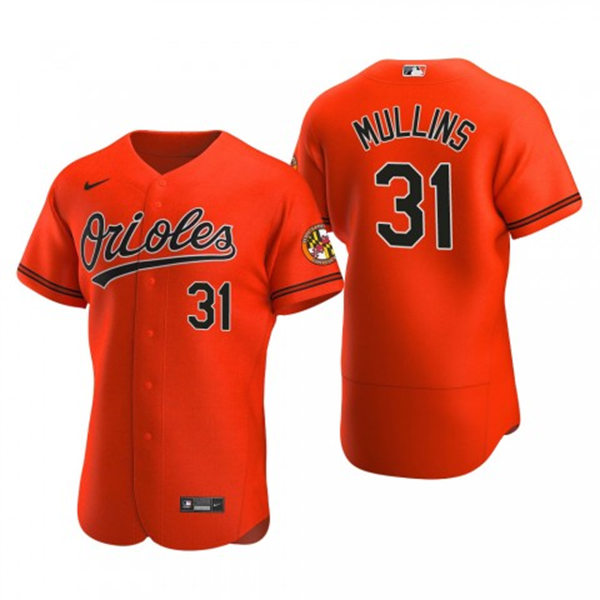 Men's Baltimore Orioles #31 Cedric Mullins Orange Alternate FlexBase Player Jersey