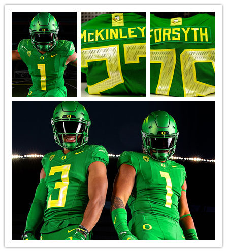Men's Youth Oregon Ducks Custom Nike 2021 Green College Football Uniforms Jersey