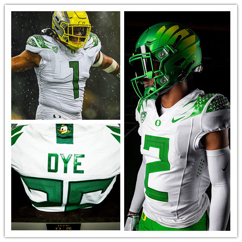 Men's Youth Oregon Ducks Custom Nike 2021 White College Football Uniforms Jersey