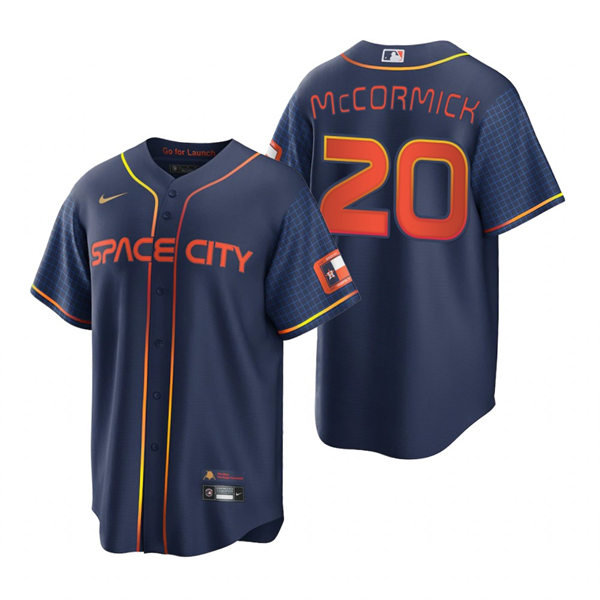 Mens Houston Astros #20 Chas McCormick Nike Navy 2022 City Connect Jersey