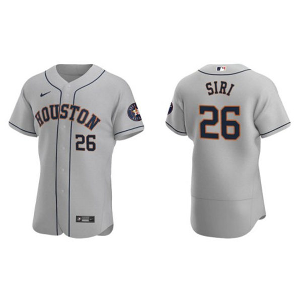 Mens Houston Astros #26 Jose Siri Nike Gray Road Flexbase Player Jersey