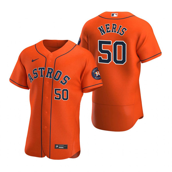 Mens Houston Astros #50 Hector Neris Nike Orange Alternate Flexbase Player Jersey