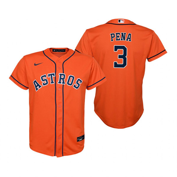Youth Houston Astros #3 Jeremy Pena Nike Orange Alternate Jersey