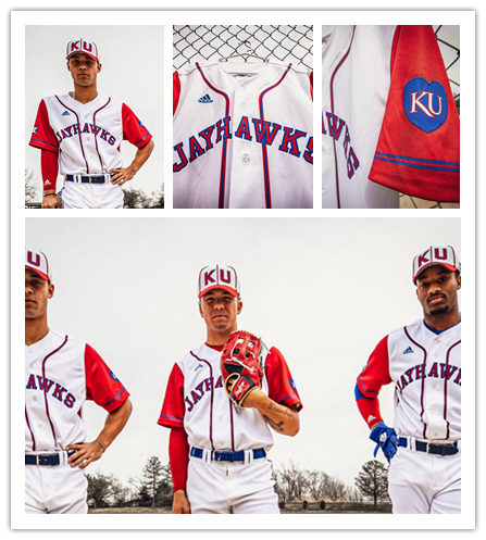 Mens Youth Kansas Jayhawks Custom 2022 White Red Adidas College Baseball Jersey