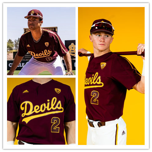 Men's Youth Arizona State Sun Devils Custom 2022 Maroon Pullover Adidas College Baseball Jersey