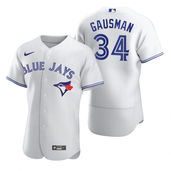 Mens Toronto Blue Jays #34 Kevin Gausman Nike White Home FlexBase Player Jersey