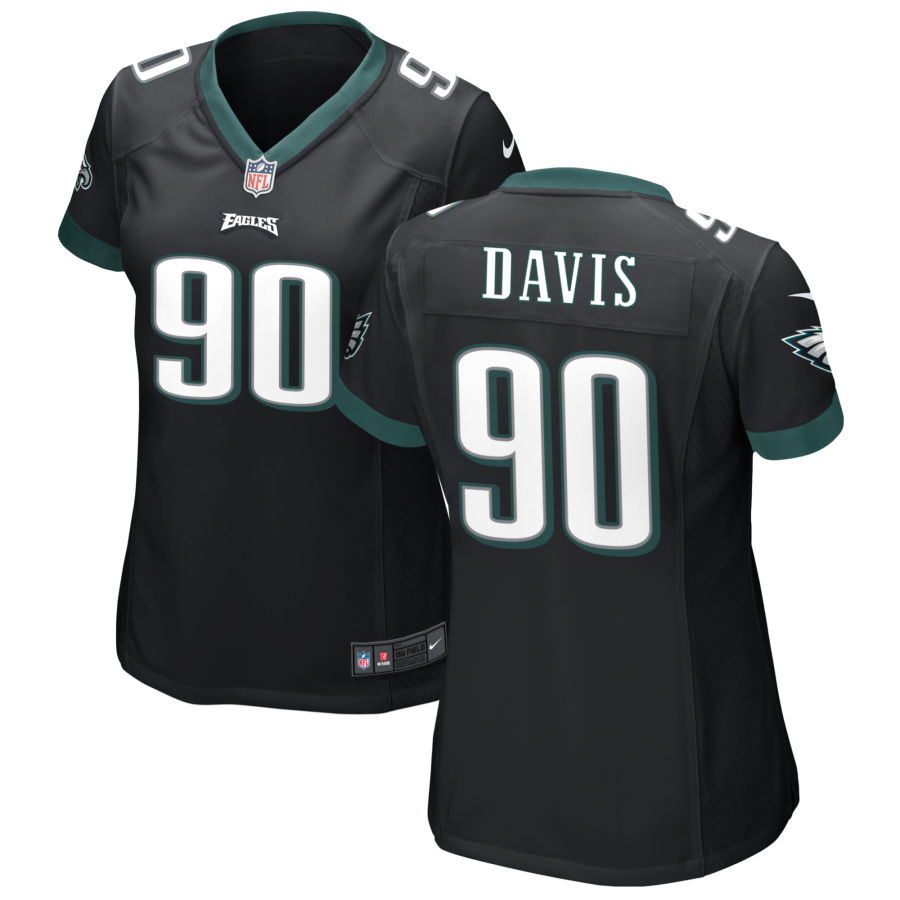 Women's Philadelphia Eagles #90 Jordan Davis Nike Black Limited Jersey
