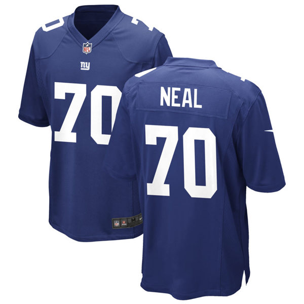 Men's New York Giants #70 Evan Neal Nike Royal Team Color Vapor Untouchable Limited Jersey