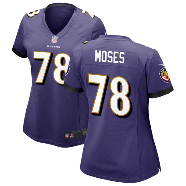 Womens Baltimore Ravens #78 Morgan Moses Nike Purple Alternate Limited Jersey