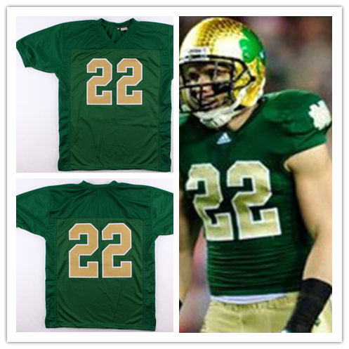 Mens Notre Dame Fighting Irish #22 Harrison Smith Jersey Adidas Green Inscribed Play Like A Champion Today