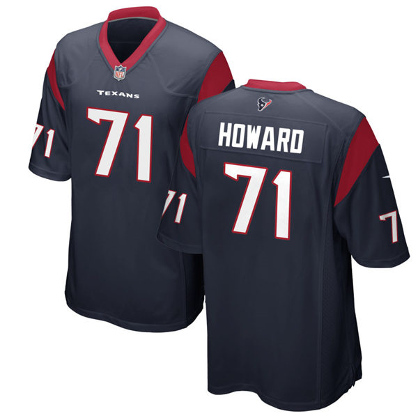 Mens Houston Texans #71 Tytus Howard Nike Navy Vapor Limited Player Jersey