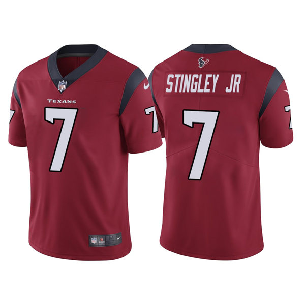 Men's Houston Texans #7 Derek Stingley Jr Nike Red Alternate Vapor Limited Player Jersey
