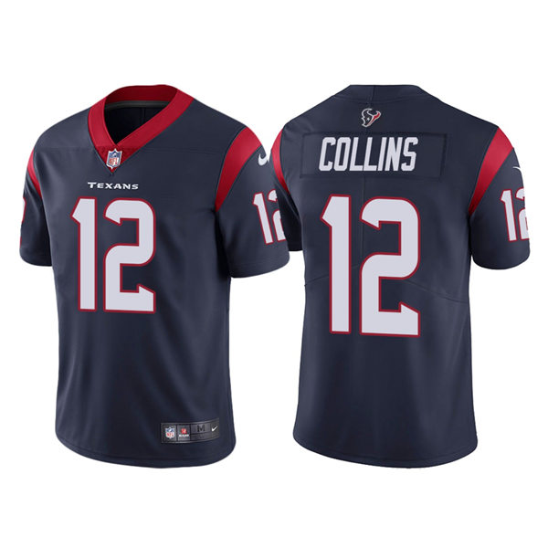 Mens Houston Texans #12 Nico Collins Nike Navy Vapor Limited Player Jersey