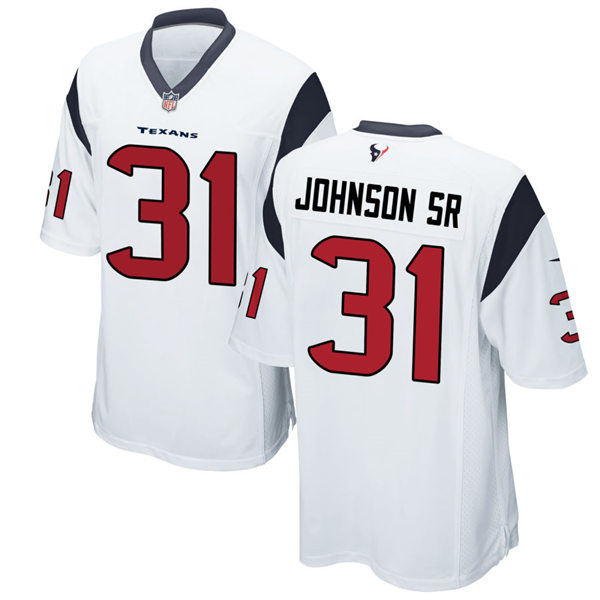 Mens Houston Texans #31 David Johnson Nike White Vapor Limited Player Jersey