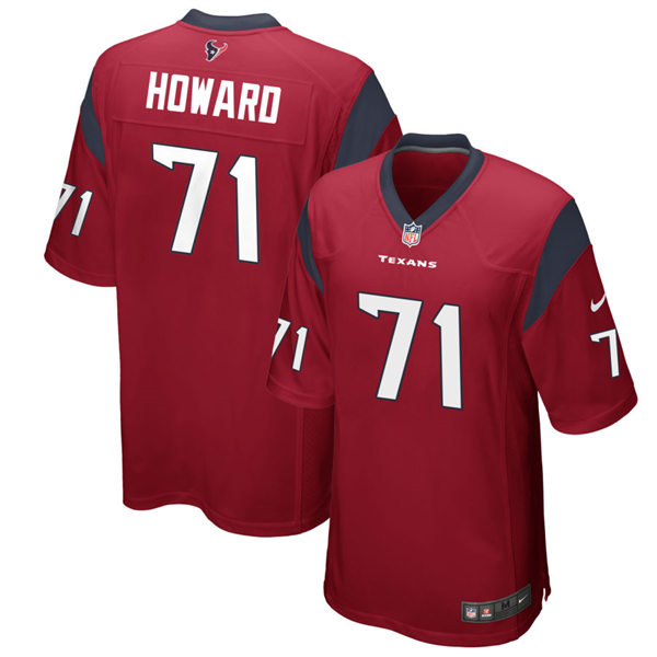 Mens Houston Texans #71 Tytus Howard Nike Red Alternate Vapor Limited Player Jersey