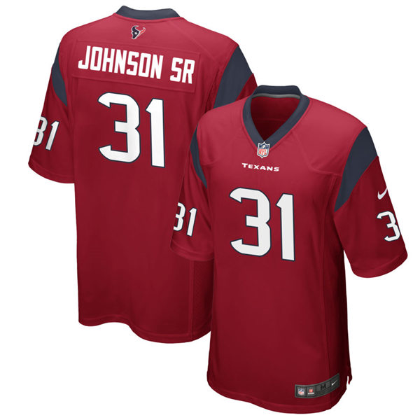 Mens Houston Texans #31 David Johnson Nike Red Alternate Vapor Limited Player Jersey