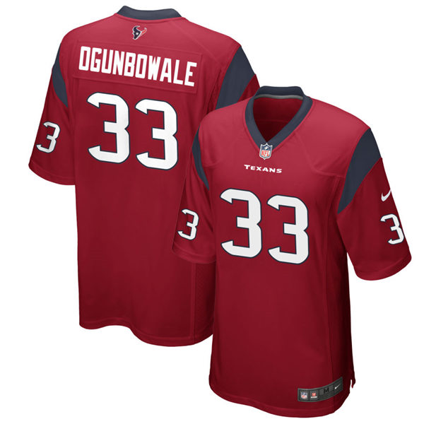 Mens Houston Texans #33 Dare Ogunbowale Nike Red Alternate Vapor Limited Player Jersey
