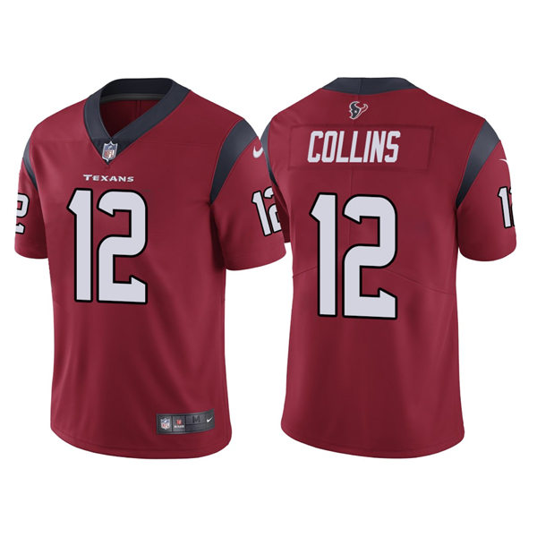 Mens Houston Texans #12 Nico Collins Nike Red Alternate Vapor Limited Player Jersey