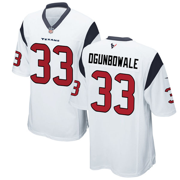 Mens Houston Texans #33 Dare Ogunbowale Nike White Vapor Limited Player Jersey
