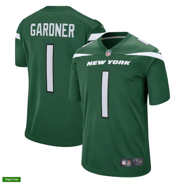 Men's New York Jets #1 Ahmad Sauce Gardner Nike Gotham Green Vapor Limited Jersey