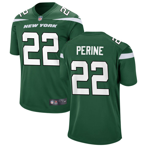 Men's New York Jets #22 La'Mical Perine Nike Gotham Green Vapor Limited Jersey