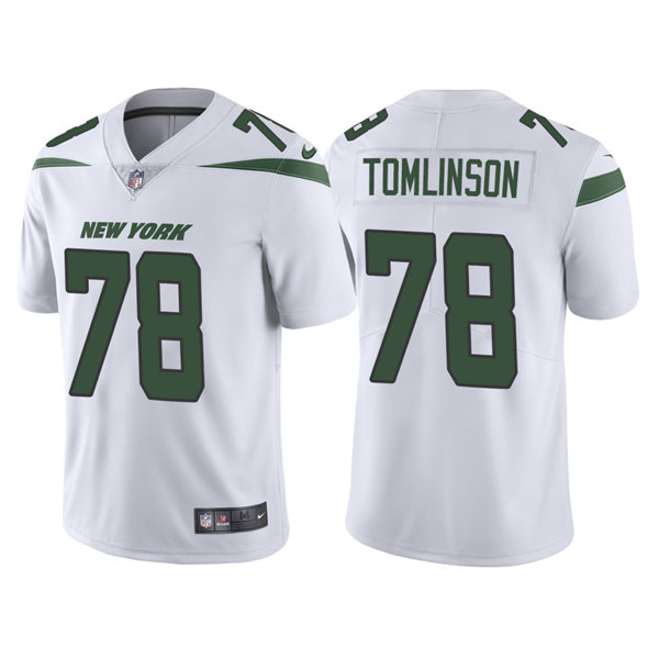 Men's New York Jets #78 Laken Tomlinson Nike White Vapor Limited Jersey