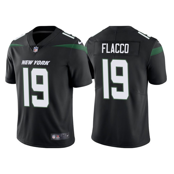 Men's New York Jets #19 Joe Flacco Nike Stealth Black Alternate Limited Jersey