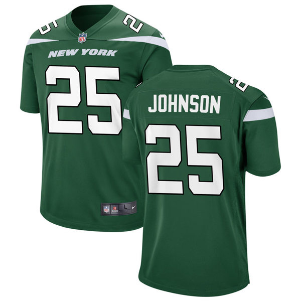 Men's New York Jets #25 Ty Johnson Nike Gotham Green Vapor Limited Jersey