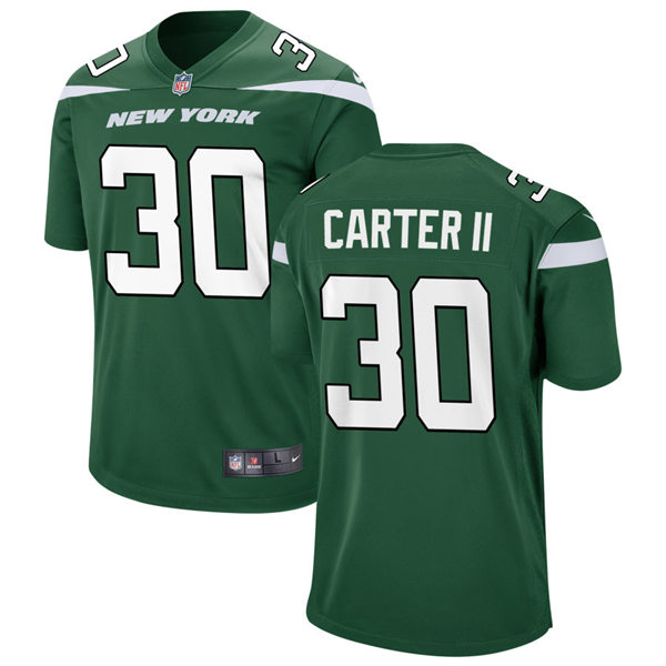 Men's New York Jets #30 Michael Carter II Nike Gotham Green Vapor Limited Jersey