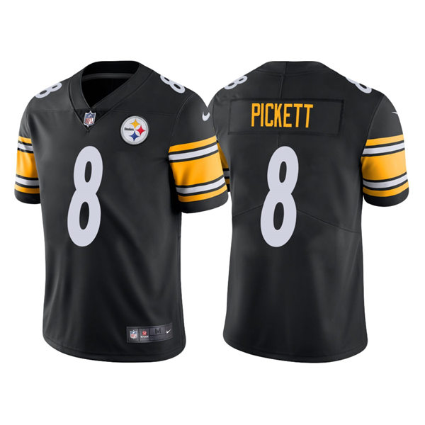 Men's Pittsburgh Steelers #8 Kenny Pickett Nike Black Vapor Limited Jersey