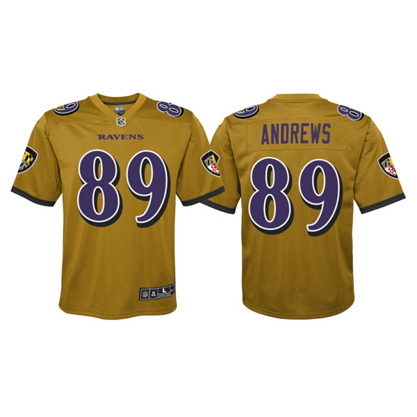Youth Baltimore Ravens #89 Mark Andrews Gold Inverted Game Jersey