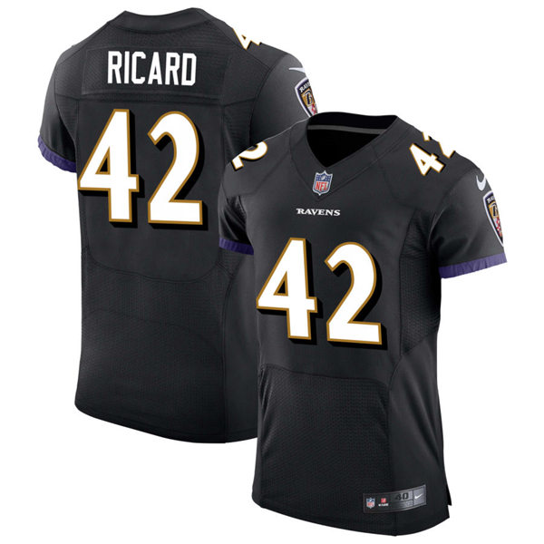 Mens Baltimore Ravens #42 Patrick Ricard Nike Black Alternate Vapor Limited Player Jersey