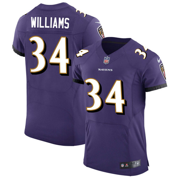 Mens Baltimore Ravens #34 Ty'Son Williams Nike Purple Vapor Limited Player Jersey