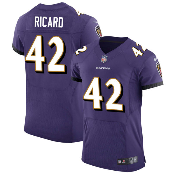 Mens Baltimore Ravens #42 Patrick Ricard Nike Purple Vapor Limited Player Jersey