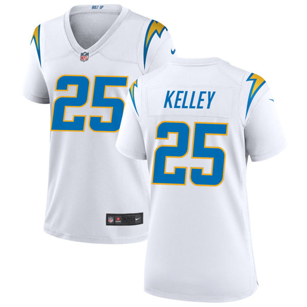 Womens Los Angeles Chargers #25 Joshua Kelley Nike White Limited Jersey