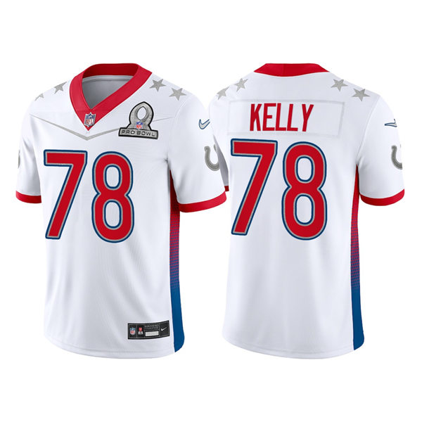 Mens Indianapolis Colts #78 Ryan Kelly White 2022 AFC Pro Bowl Game Jersey