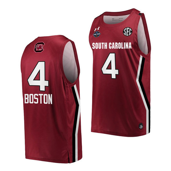 Unisex South Carolina Gamecocks #4 Aliyah Boston Wine NCAA 2022 March Madness Final Four Basketball Jersey