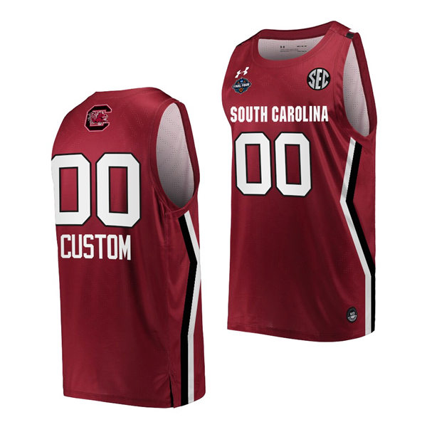 Women's South Carolina Gamecocks Custom Wine NCAA 2023 March Madness Final Four Basketball Jersey