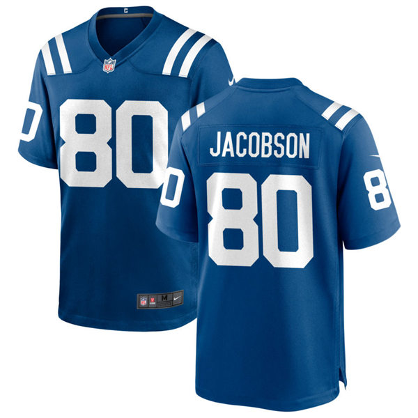 Mens Indianapolis Colts #80 Michael Jacobson Nike Royal Vapor Limited Jersey