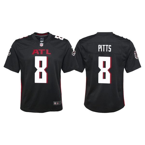 Youth Atlanta Falcons #8 Kyle Pitts Nike Black Limited Jersey