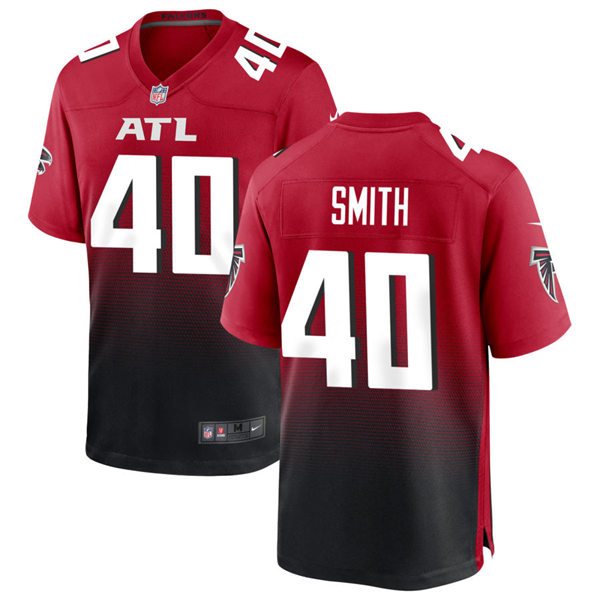 Men's Atlanta Falcons #40 Keith Smith Nike Red 2nd Alternate Vapor Limited Jersey
