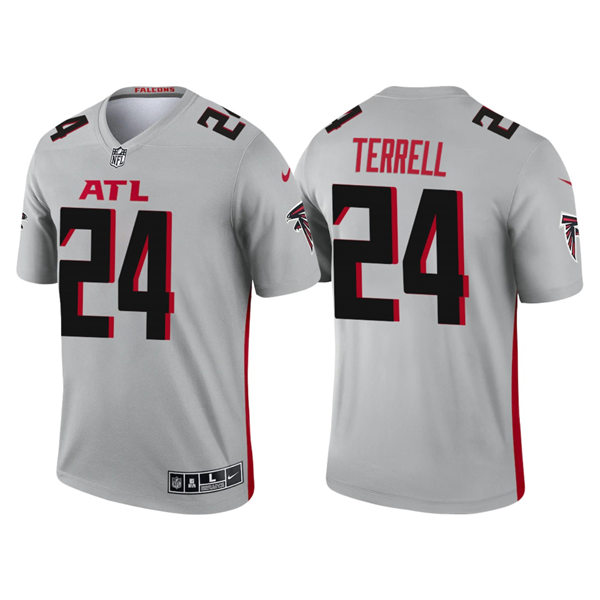 Men's Atlanta Falcons #24 A.J. Terrell Nike Grey Inverted Legend Jersey