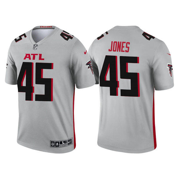 Men's Atlanta Falcons #45 Deion Jones Nike Grey Inverted Legend Jersey