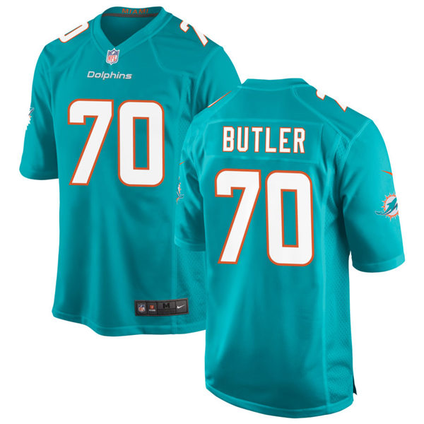 Mens Miami Dolphins #70 Adam Butler Nike Aqua Vapor Limited Jersey