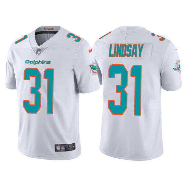 Mens Miami Dolphins #31 Phillip Lindsay Nike White Vapor Untouchable Jersey