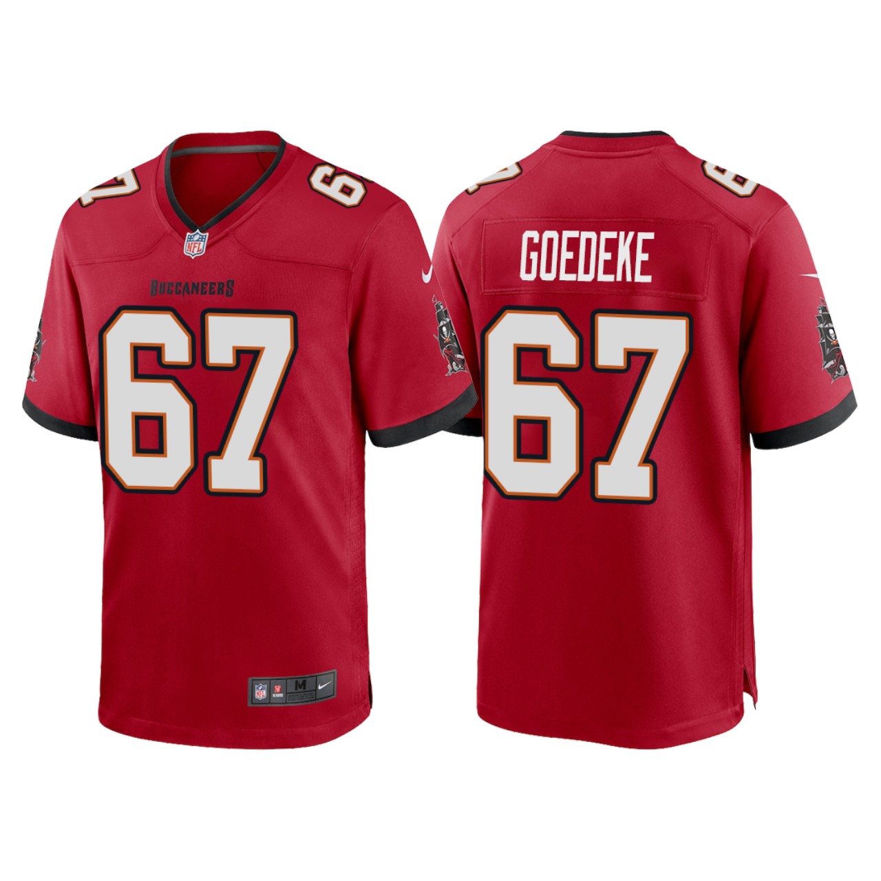 Youth Tampa Bay Buccaneers #67 Luke Goedeke Nike Red Limited Jersey