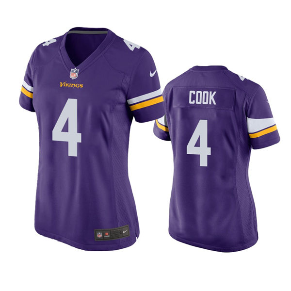 Womens Minnesota Vikings #4 Dalvin Cook Nike Purple Limited Jersey