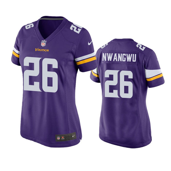 Womens Minnesota Vikings #26 Kene Nwangwu Nike Purple Limited Jersey