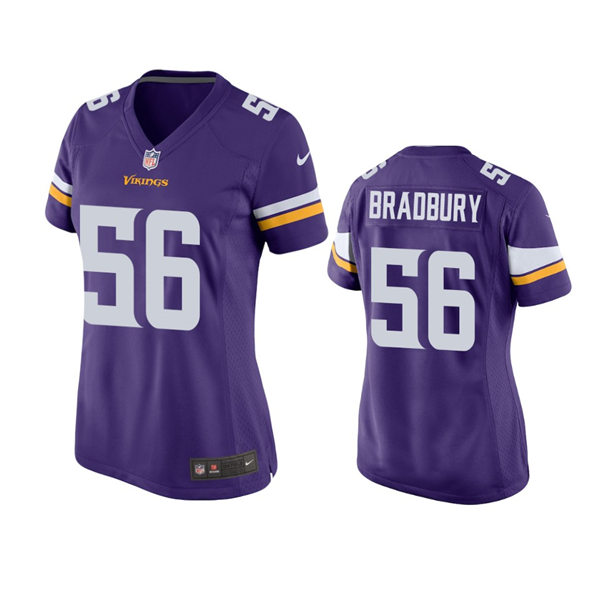 Womens Minnesota Vikings #56 Garrett Bradbury Nike Purple Limited Jersey